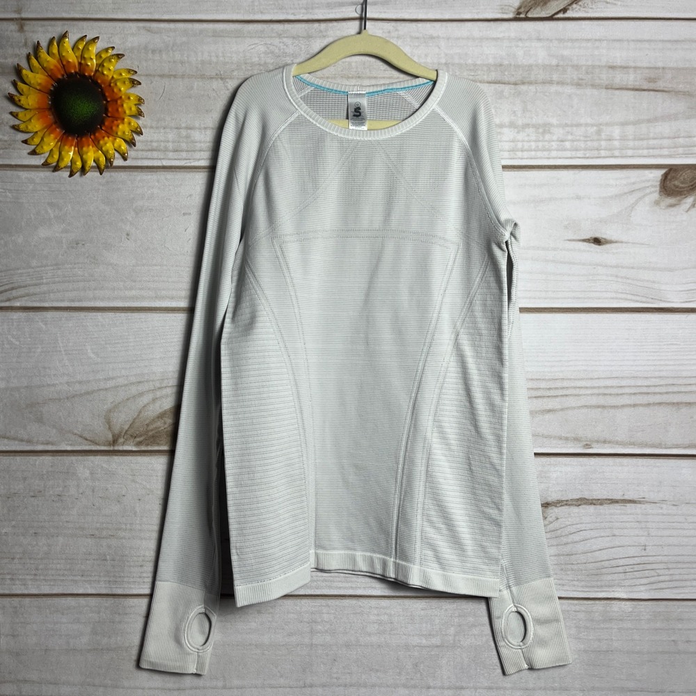 Lululemon‎ IVIVVA Girls Activewear Long Sleeve Top Thumb Holes Size 12